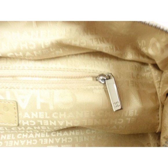 AUTHENTIC 2004 CHANEL LAX SQUARE STITCH CAFE o'LAIT SOFT CAVIAR LEATHER HANDBAG - Picture 8 of 12